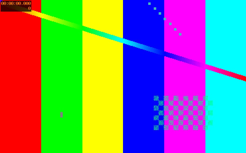 Testmotiv mit farbigen Flächen